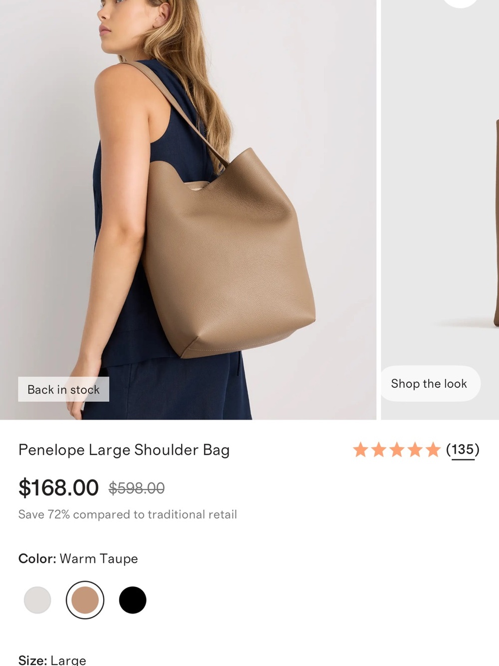 Large leather Bucket Bag - Picture 10 of 12